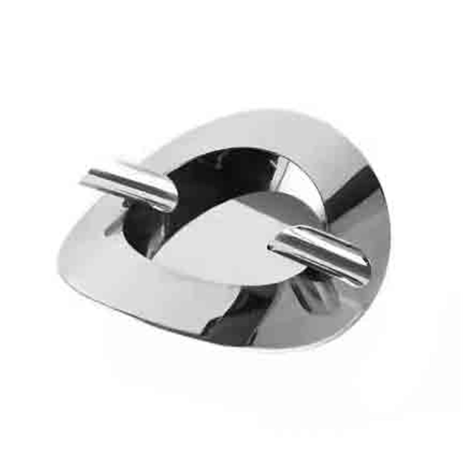 Zhaoj24-05 Cigar Ashtrays Stainless Steel Cigar Ashtray Tea Room Study Desktop Home Decoration Ornaments(Silver)