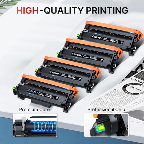 Image of TN830XL Toner for Brother Printer DCP-L2640DW HL-L2460DW TN830 4 Pack Black