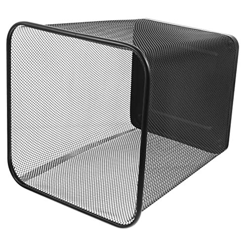 NUOBESTY Basura Papeleras De Cocina Con Tapa Contenedores De Papel Cuadrados Recipientes Con Tapas Cajas Papelera De Malla Contenedores Organizadores Del Congelador Baño Black Planchar
