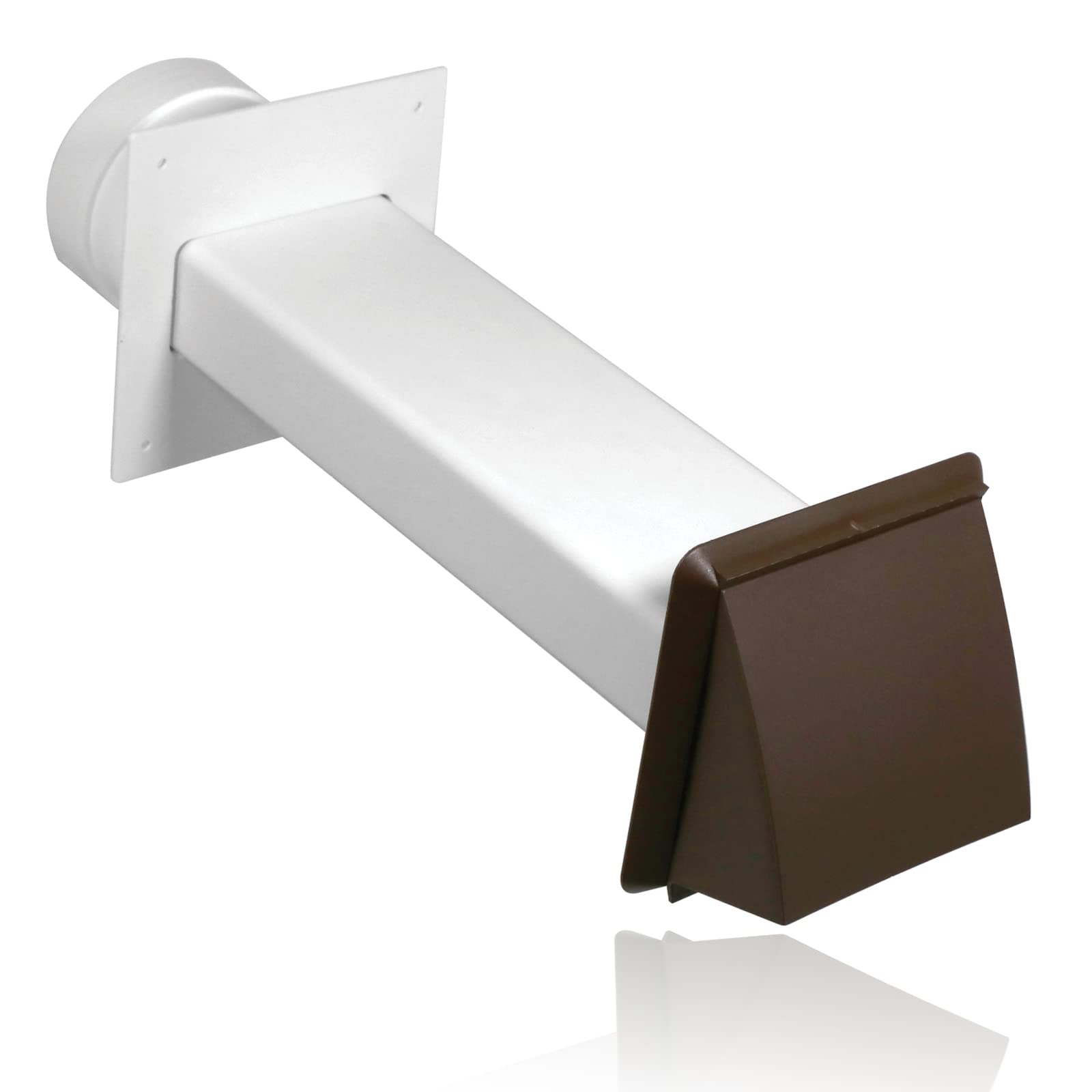 Spares2go External Wall Vent Cowl Kit for Panasonic Vented Tumble Dryers (Brown)