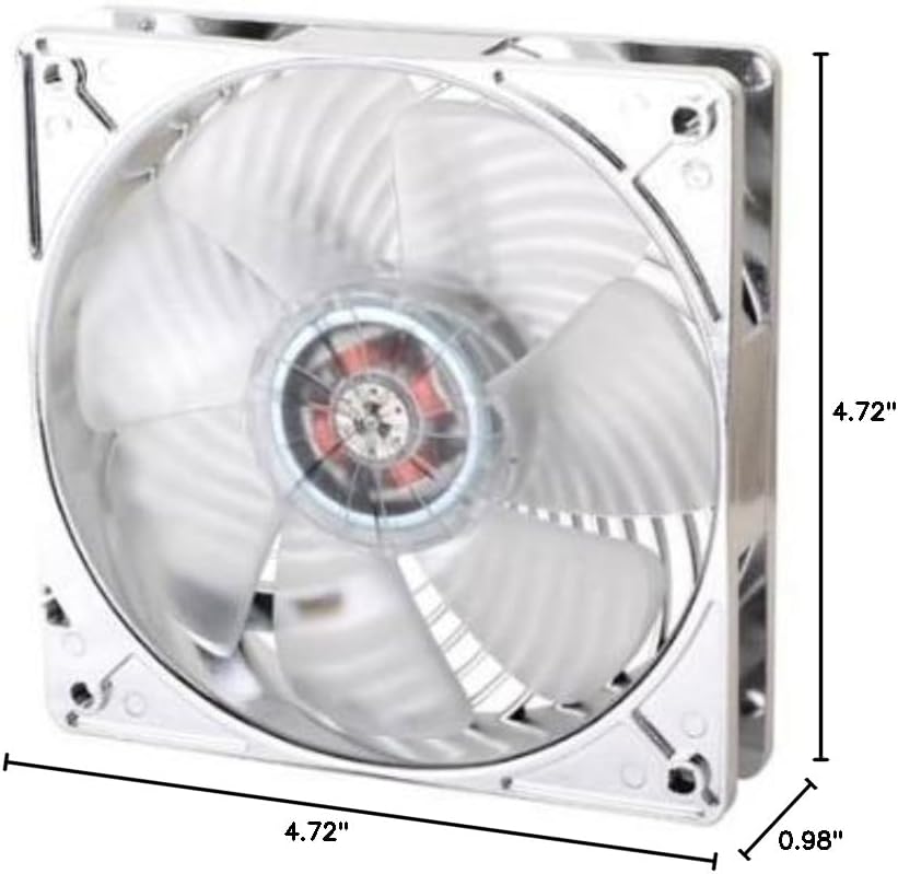 Silverstone Air Penetrator Air Channeling Case Fan with Red LED Light 120 * 120 * 25mm/1500rpm AP121-RL (Silver)