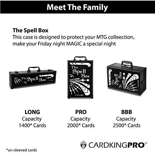 Game Card Storage Case (PRO/MTG Edition) | Suitable for Magic The Gathering, Yugioh, and Other TCG Etc (Game Not Included) | Includes 8 Dividers | Fits up to 2000 Loose Unsleeved Cards