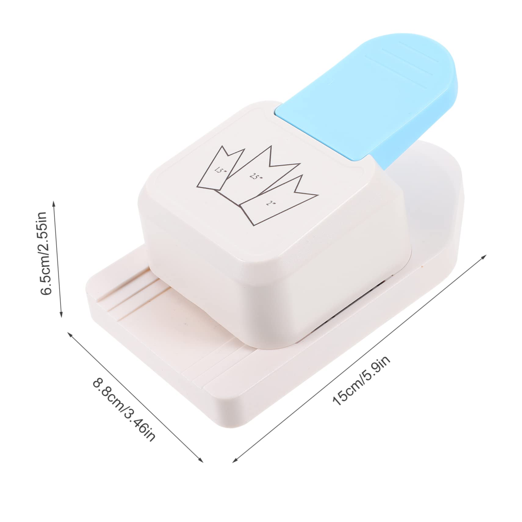 Tofficu Punzonatrice per Carta Bianco 3 Larghezze in Abs e Lega di Zinco No Deformazione Facile da Usare per Scrapbooking DIY e Creazione di Biglietti Fai-da-te