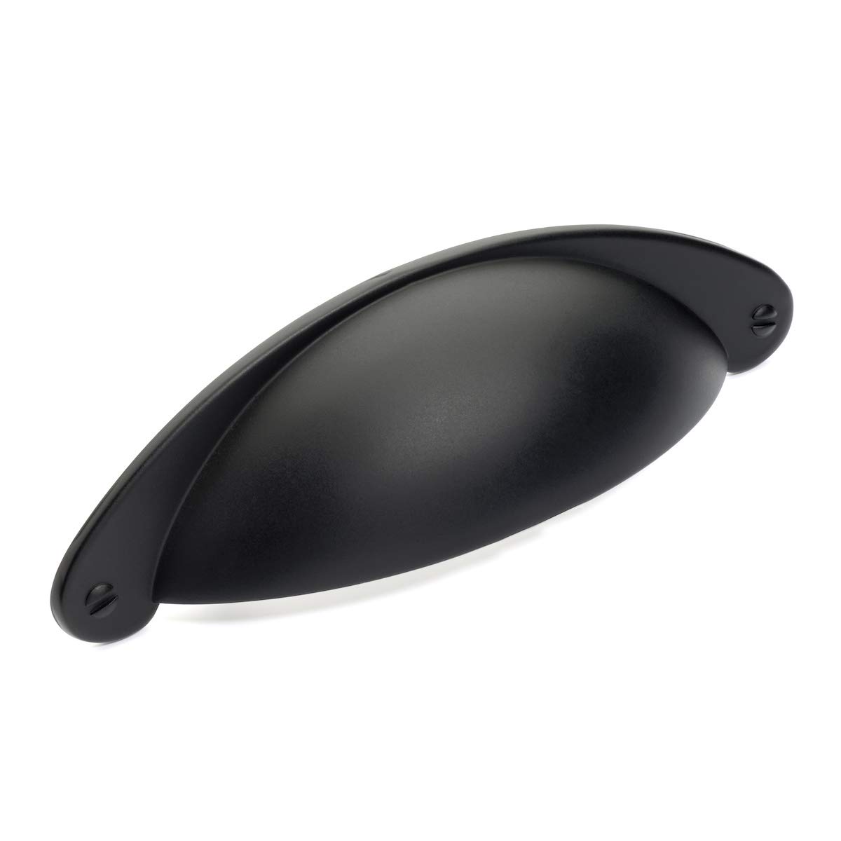 Dynasty Hardware P-8233-FB-25PK Flat Shaker Style Cabinet Hardware Pull Black 25-Pack