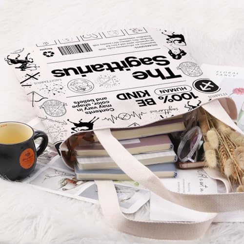 G2TUP Sagittarius Inspired Gift 100% Human Be Kind The Sagittarius Tote Bag Astrology Lover Handbag Zodiac Sagittarius Merch4