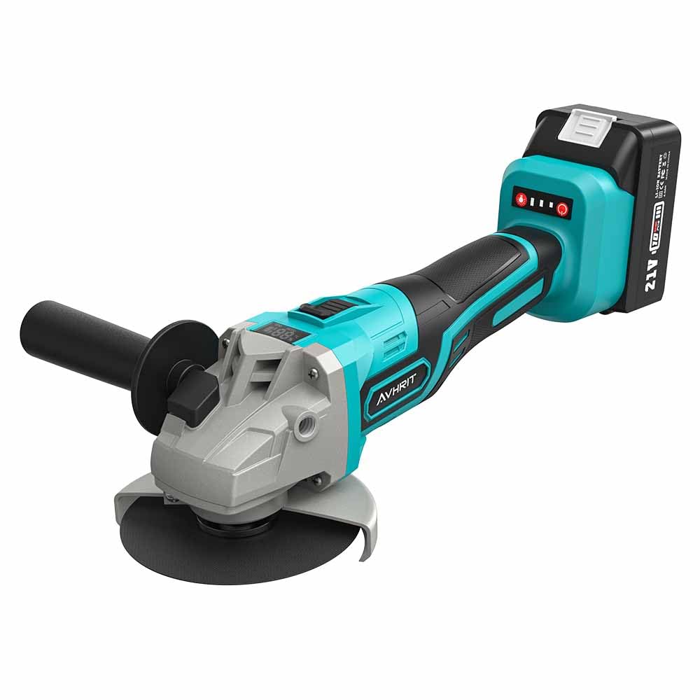 Cordless Angle Grinder 115mm, 21V Power Angle Grinder Tools with 1PCS 4.0Ah Battery,9000RPM Brushless Motor Metal Grinder, 4-1/2'' Cordless Grinder Cutting Wheels, Flap Disc for Cutting, Grinding