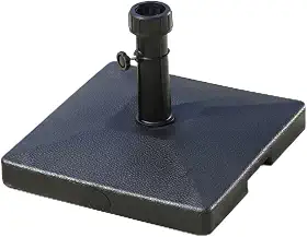 Base Para Ombrelone Guarda Sol 30kg Quadrada Concreto Preta