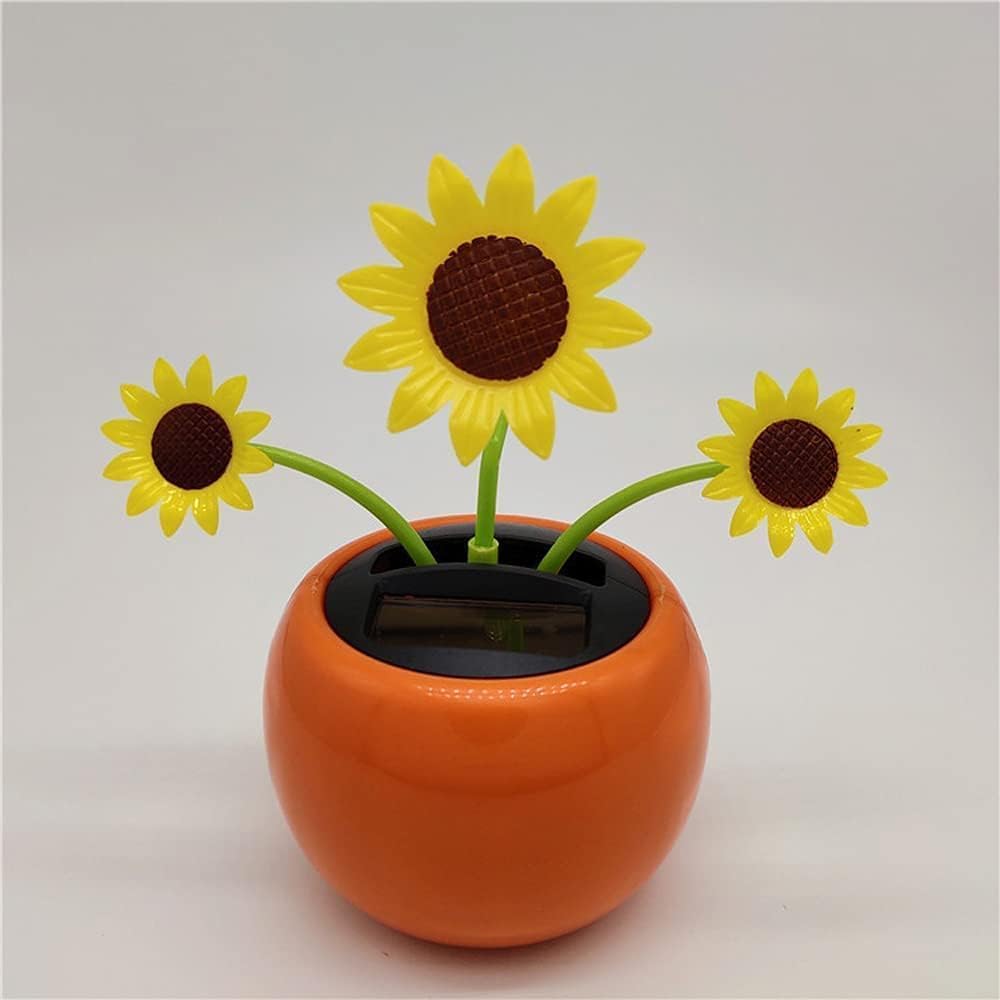 Blossom Solar Dancing Flower Sunflower Toys,Solar Dancing Ornament,Car Swinging Dancing Toy Car Windowsill Decoration Honey Bee Swing Toys - Image 4