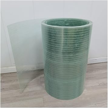 GRRICEPL 1.3mm Thick Polycarbonate Roofing Sheet, Transparent Glassfiber Panel Heat-Insulating Greenhouses Frame Cladding, Sunshine Board Easy to Cut Color Clear, Size 0.6x1m