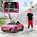 Aosom Kids Ride on Car, 12V Licensed Audi RS E-tron GT 3.1 MPH Electric Car for Kids, Ride-on Toy for Boys and Girls with Remote Control, 4 Wheels with Suspension, Horn, Music, Lights, Pink