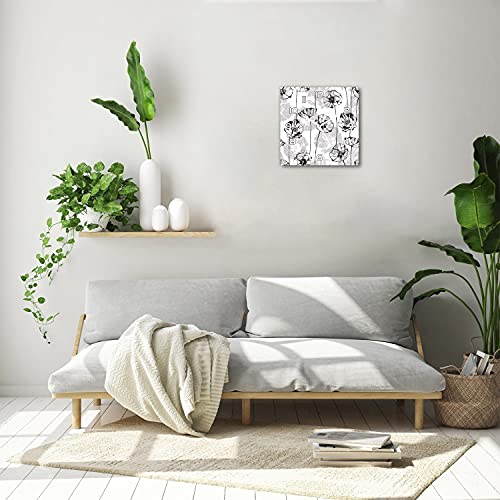 Horloge murale en verre de sécurité avec coquelicots durables - 5