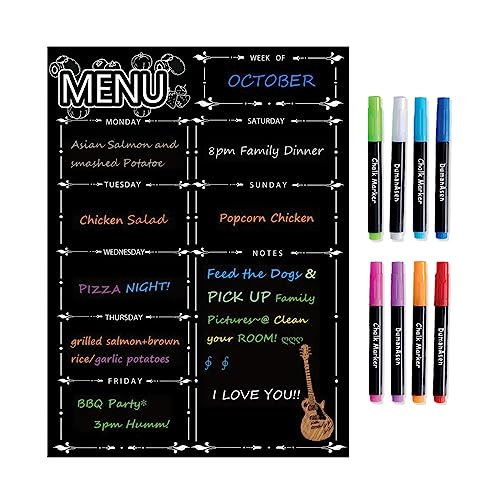 Magnetic Menu Board for Fridge, LiebHome Dry Erase Weekly Menu