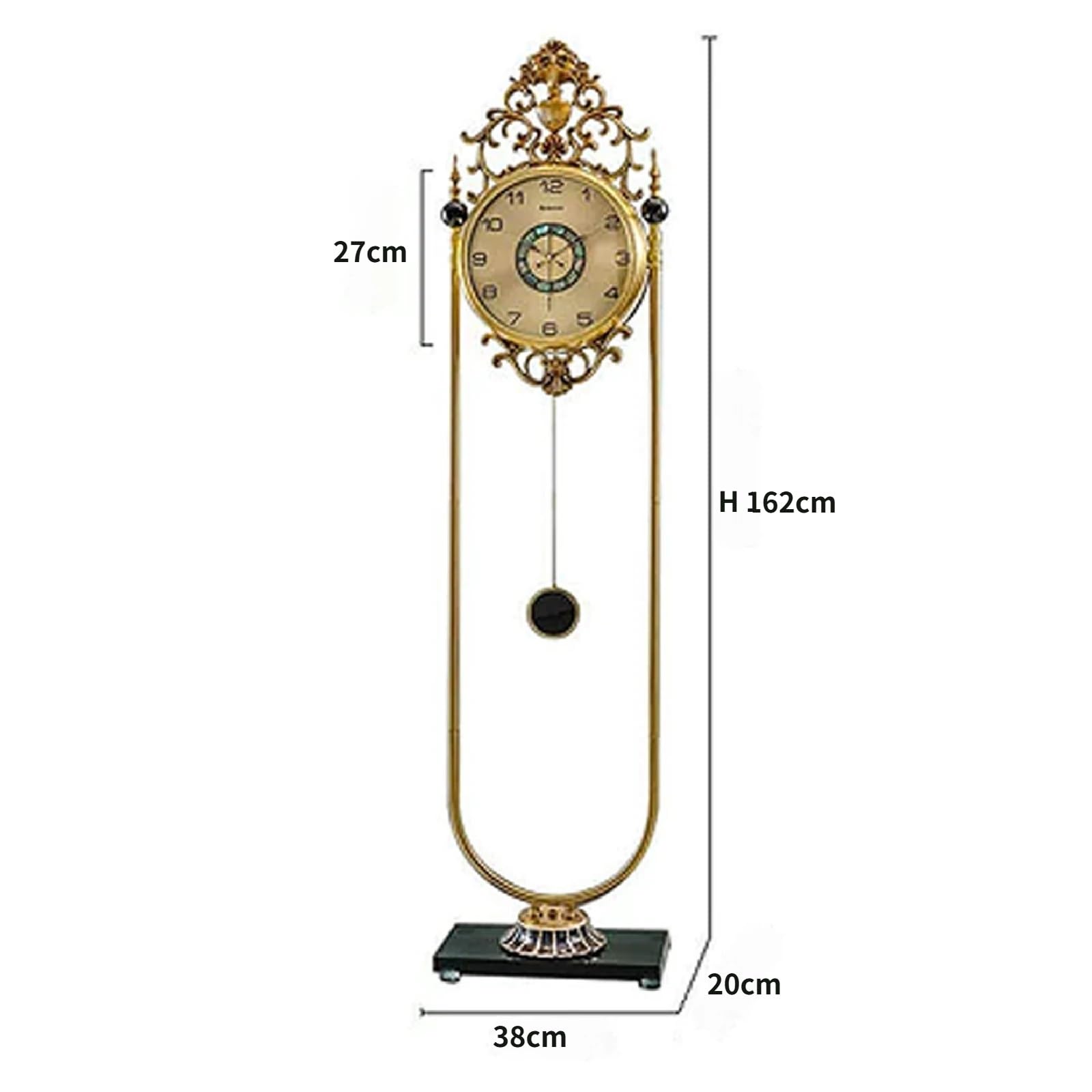 Standuhr Vintage metalowy zegar podłogowy w stylu europejskim salon