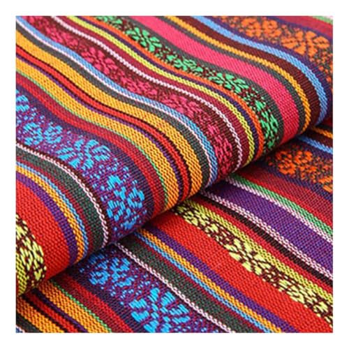 AMateschitz Tissus jacquard vintage Style ethnique Patchwork Tissus d'impression ethnique Tissu...