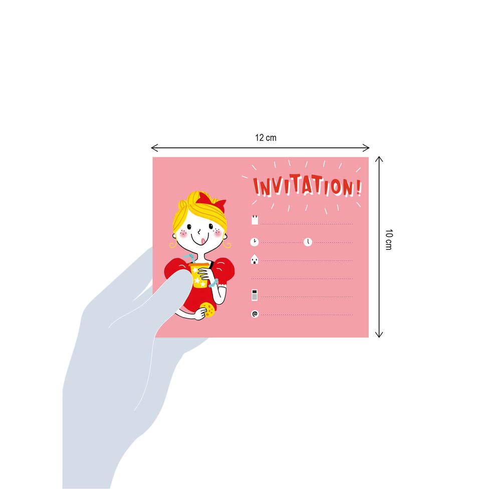 Avenue Mandarine, Ref CO144O, Detachable Invitation Cards, Princess Designs, Booklet of 12 Invitations - Image 4
