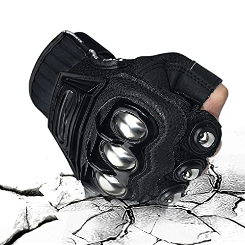 KUMADAI Fahrradhandschuhe, MTB Fingerlose Handschuhe/Motorradhandschuhe/Reithandschuhe/Kletterhandschuhe (Fingerlose, M)