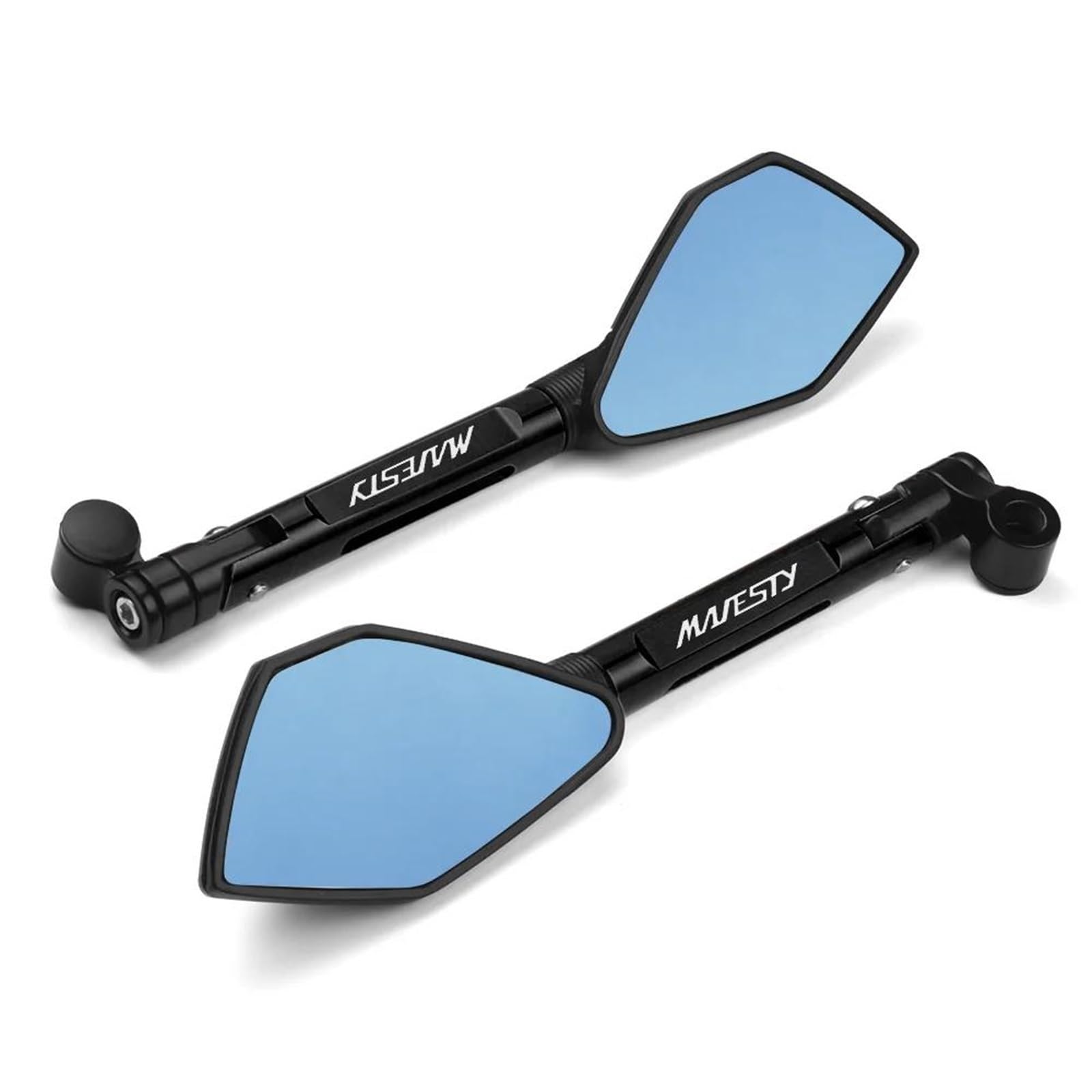 Retrovisores Antideslumbrantes Ojo Halcón Azulado Manillar Motocicleta,Accesorios Para YAMAHA Majesty 125 250 400 Yp400(Black)