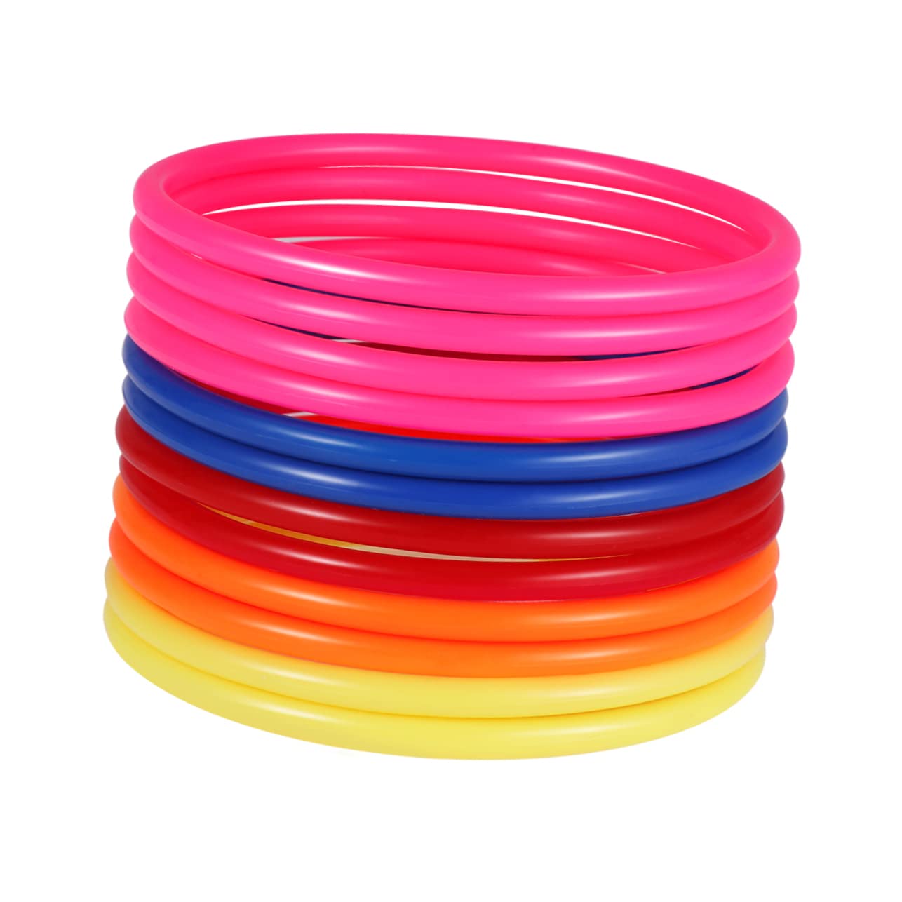 Milisten 32Pcs Multicolor Plastic Toss Rings for Outdoor Throw Games Targets for Adults Fun Carnival Ring Toss Props Develops Hand Eye Coordination Sensory Skills