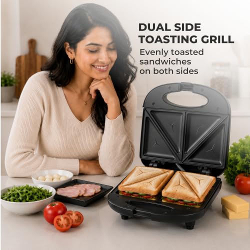 Image of Tower Sandwich Maker 800W Rose Gold Cool Touch Body 2 Year Warranty