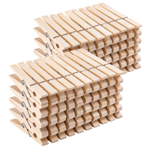 Amazon Basics - Mollette in legno, confezione da 100 pezzi