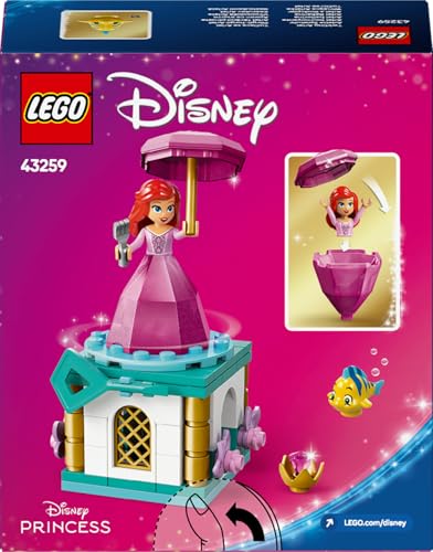 | Disney Princess Ariel Ballerina - Trottola Giocattolo con Mini Bambolina, Figura di Flounder e Accessori come un Diamante e una Chiave - Idea Regalo per Bambine da 5 Anni in su - 43259 - Lego - Immagine 12