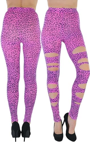 Image of ToBeInStyle Women's Slashed Ripped Shredded Distressed Hosiery Tights Leggings Music Festival