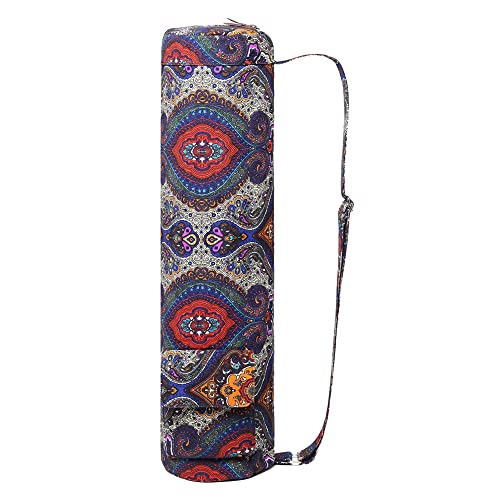 Fremous Yoga Mat Bag,Full-Zip Exercise Yoga Mat Carrier Bag - Double Storage Pocket,Easy Access Zipper, Adjustable Shoulder Strap And Handle,Fits Most Mats(Lotus) #TOP1