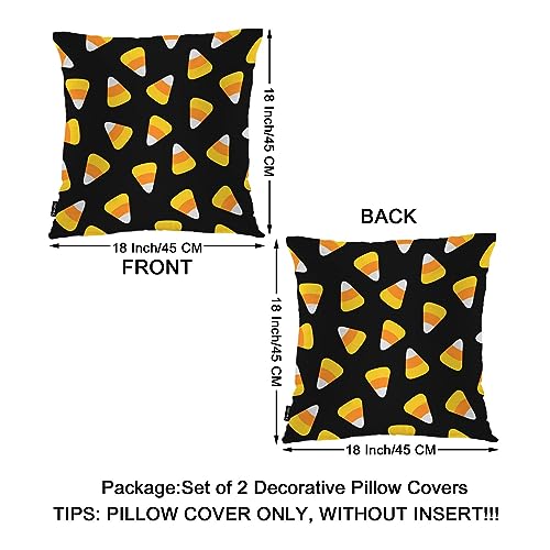Swono PILL-SET2-KY308WSJ Throw Pillow Covers Candy Corn, Halloween Candy Corns Sweet Triangle Accent Cushion Covers Decorative Pillowcase thumb #5
