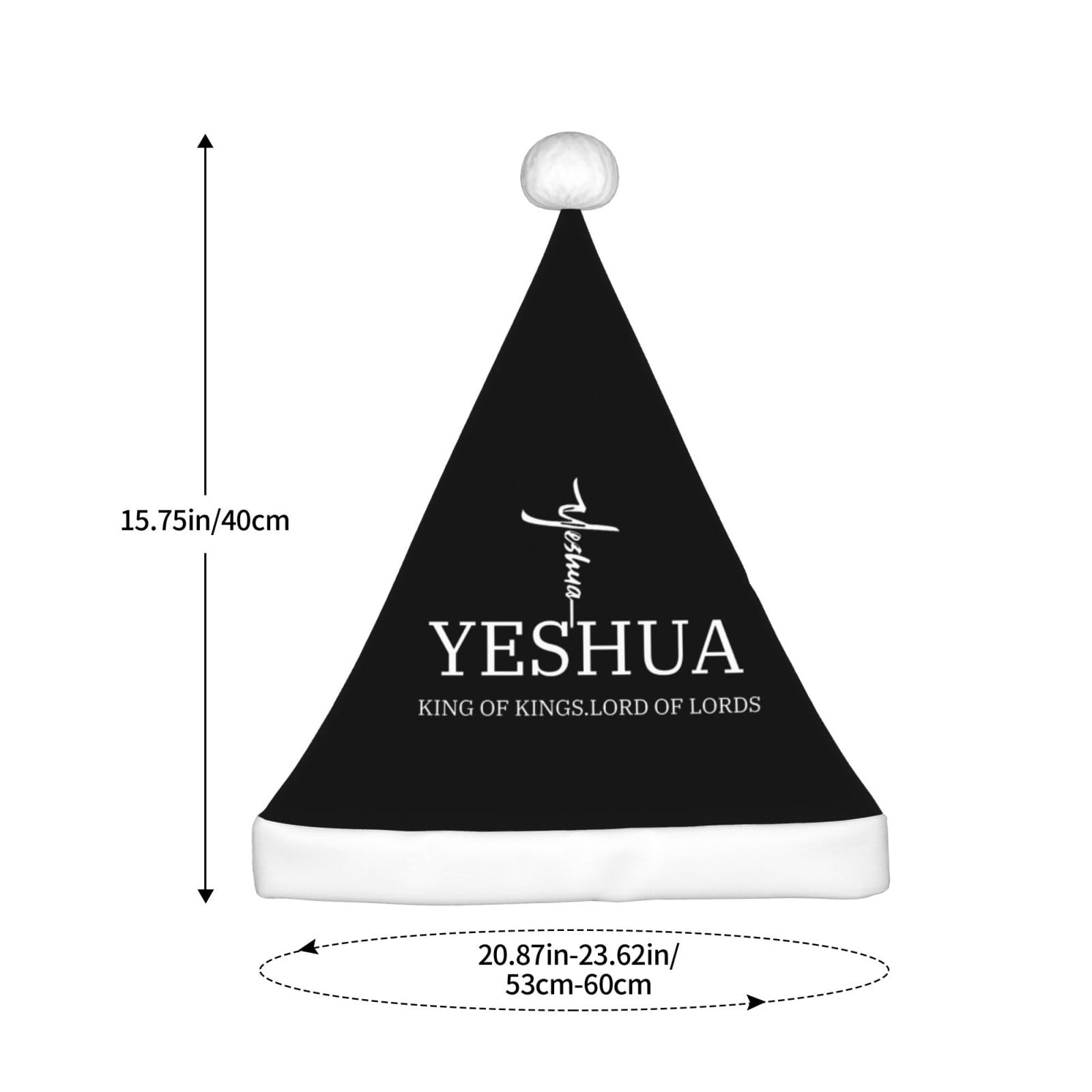 LHAHDG Yeshua Jesus Christian Christmas Hat Santa Hat Cap For Unisex Adults Xmas New Year Festive Holiday Party Decoration And Supplies - Image 3