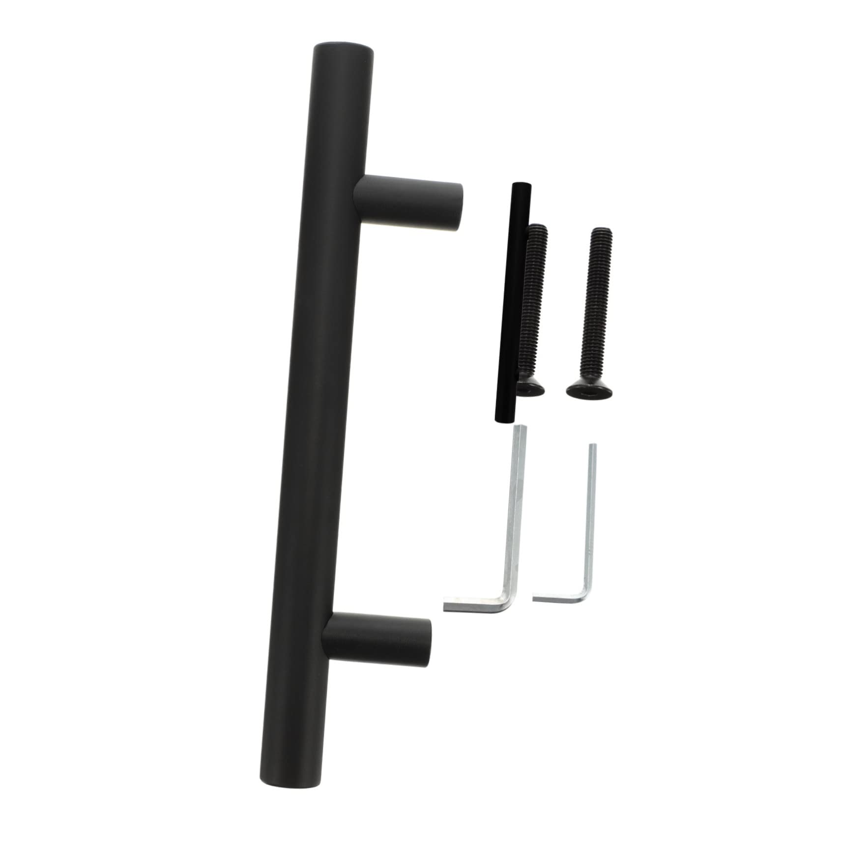QUMIIRITY Stylish Black Circular Door Handle Wooden Pull for Cabinets Barn Doors and Windows Comfortable Grip