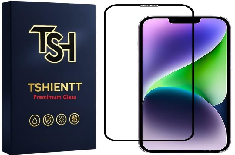 Image of Military-Grade Tempered Glass Screen Protector for iPhone 13 Pro Max & iPhone 14 Plus (6.7 inch) | Edge-to-Edge Gorilla Glass | Black [Pack of 1]