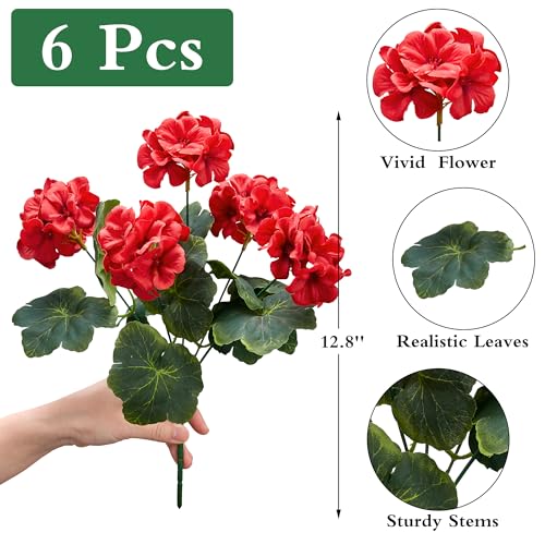 50% Off Realistic UV-Resistant Artificial Geranium Flowers - Image 3