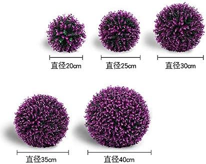 Green Grass Ball Artificial Plant Milan Grass Ball Plastic Boxwood Ball Eucalyptus Ball Wedding Party Outdoor Decoration Bonsai - (Size: 35cm, Color: D)