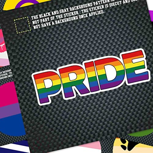 ABOOFAN 4 pçs Adesivo decorativo de arco-íris para colar com adesivo de orgulho bissexual amor + org