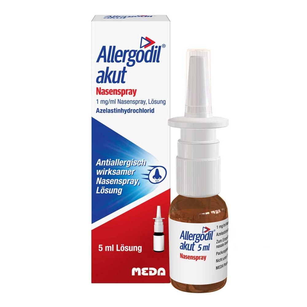 Allergodil akut Nasenspray – Azelastin gegen Heuschnupfen und nicht-saisonale Allergien (5 ml)