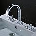Rozin Two Handles Bath Mixer Taps Widespread Waterfall Bathroom Sink Faucet or Bath Tub Faucet Chrome Unique Designer Vanity Cooper Plumbing Fixtures Roman Tub Faucets Glacier Bay Faucets