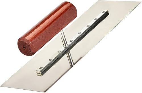 Utoolmart 30 × 3.5 in acabado piscina paleta mampostería mano acero inoxidable drywall herramienta de construcción de acabado de hormigón con mango