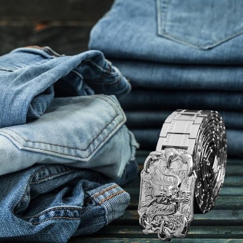 Ceinture rétro style chinois punk et rock pour homme en acier