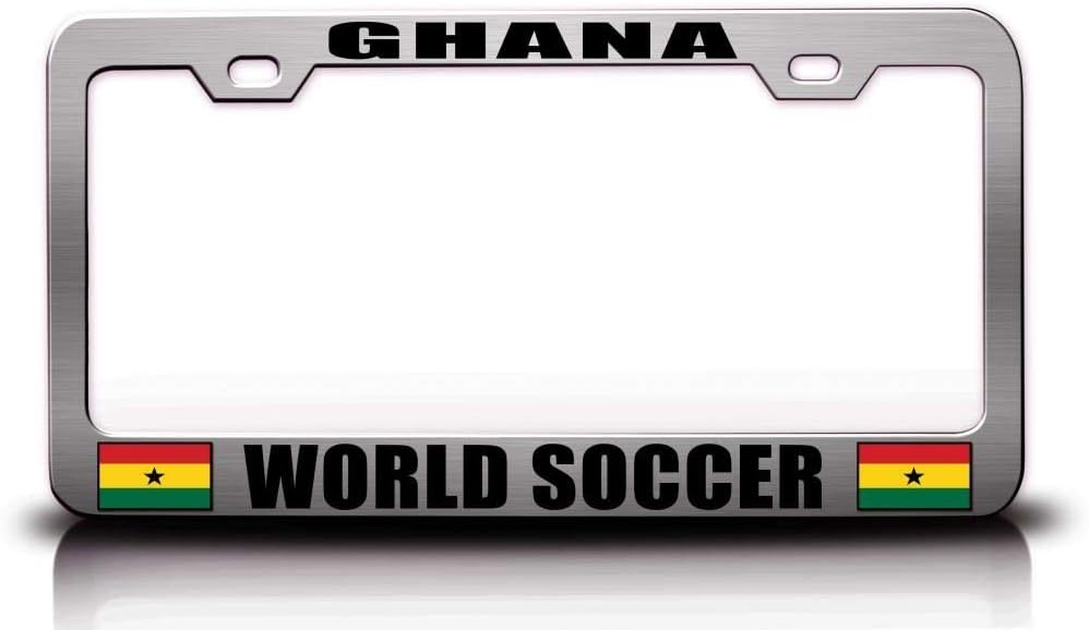 Ghana World Soccer Flag Metal Car SUV Truck License Plate Frame Ch p39