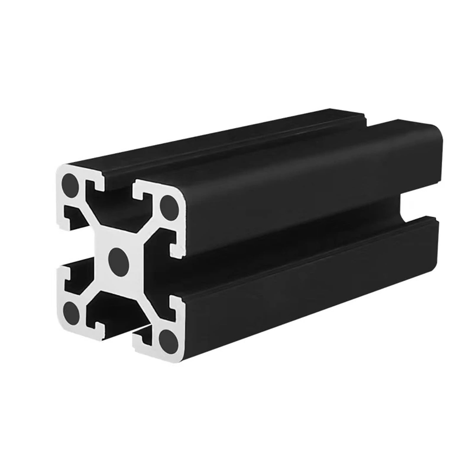 Profilé aluminium 4040W noir de 100mm idéal pour support d'aquarium