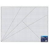 U.S. Art Supply 36' x 48' White/Blue Professional Self Healing 5-6 Layer Double Sided Durable Non-Slip PVC Cutting Mat Great for Scrapbooking, Quilting, Sewing and All Arts & Crafts Projects