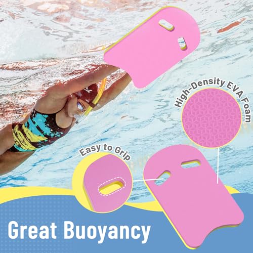 H.J. Immbir Kickboard 2 Pack 1 Pink 1 Blue, High Buoyancy Non-Slip - image 3