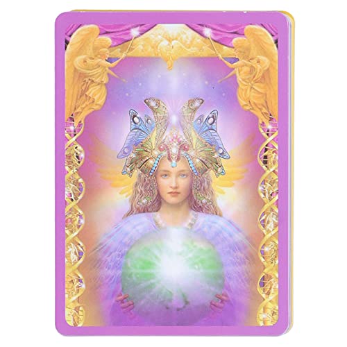 Fournyaa 44 Hoja ÁNgel Respuestas Carta De Tarot por Principiantes Holograma Efecto Flash Guia Destino Adivinación Tarjeta, Portátil Fiesta Familia Futuro Narración Tarot Plataforma Papel Junta Juego