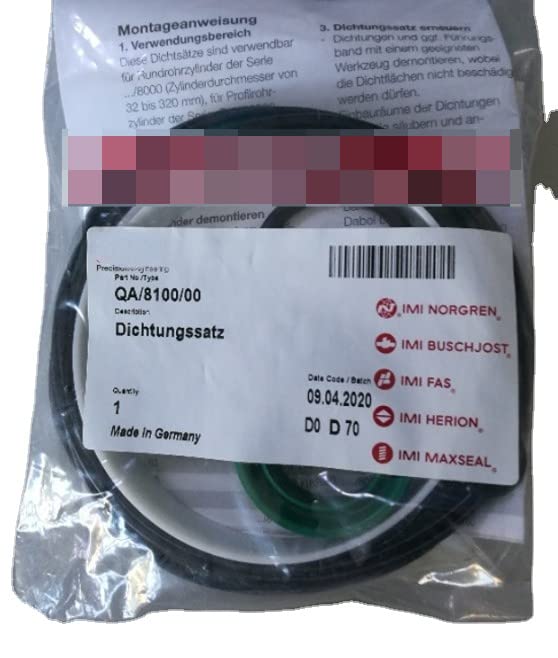 1pc QA/8100/00 Off The Shelf PRA/802100/M/500 Cylinder Seals QA/8125C/00 8160D (QA/8125C/00)