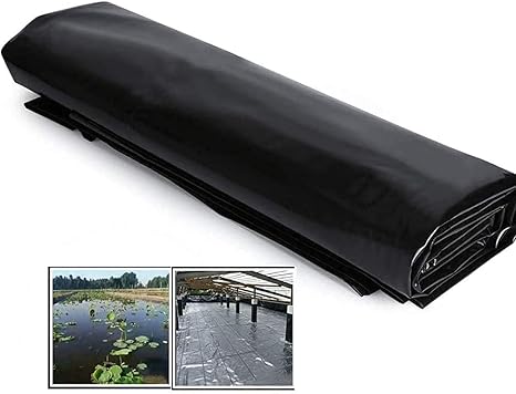 Image Flexible Pond Liners Gardens Pools Membrane, Pond Liner, Pond Skins, Cuttable Fish Pond Waterproof Lining Cloth For Pond Water Garden Waterfall Reservoir Leakproof ( Color : Black , Size : 4x14m )