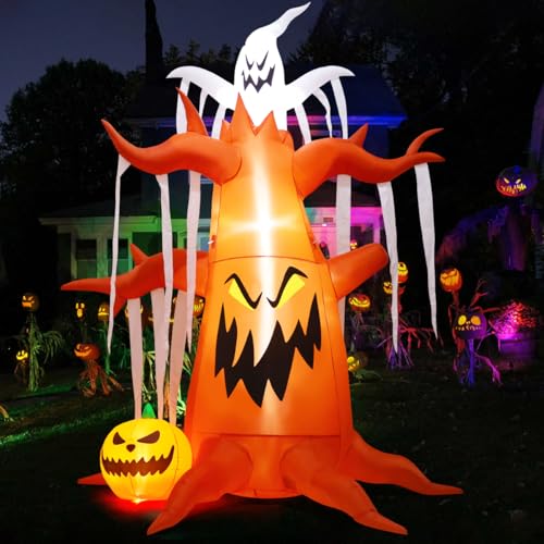 GOOSH 10 FT Halloween Inflatables Tree Outdoor Decorations Blow Up