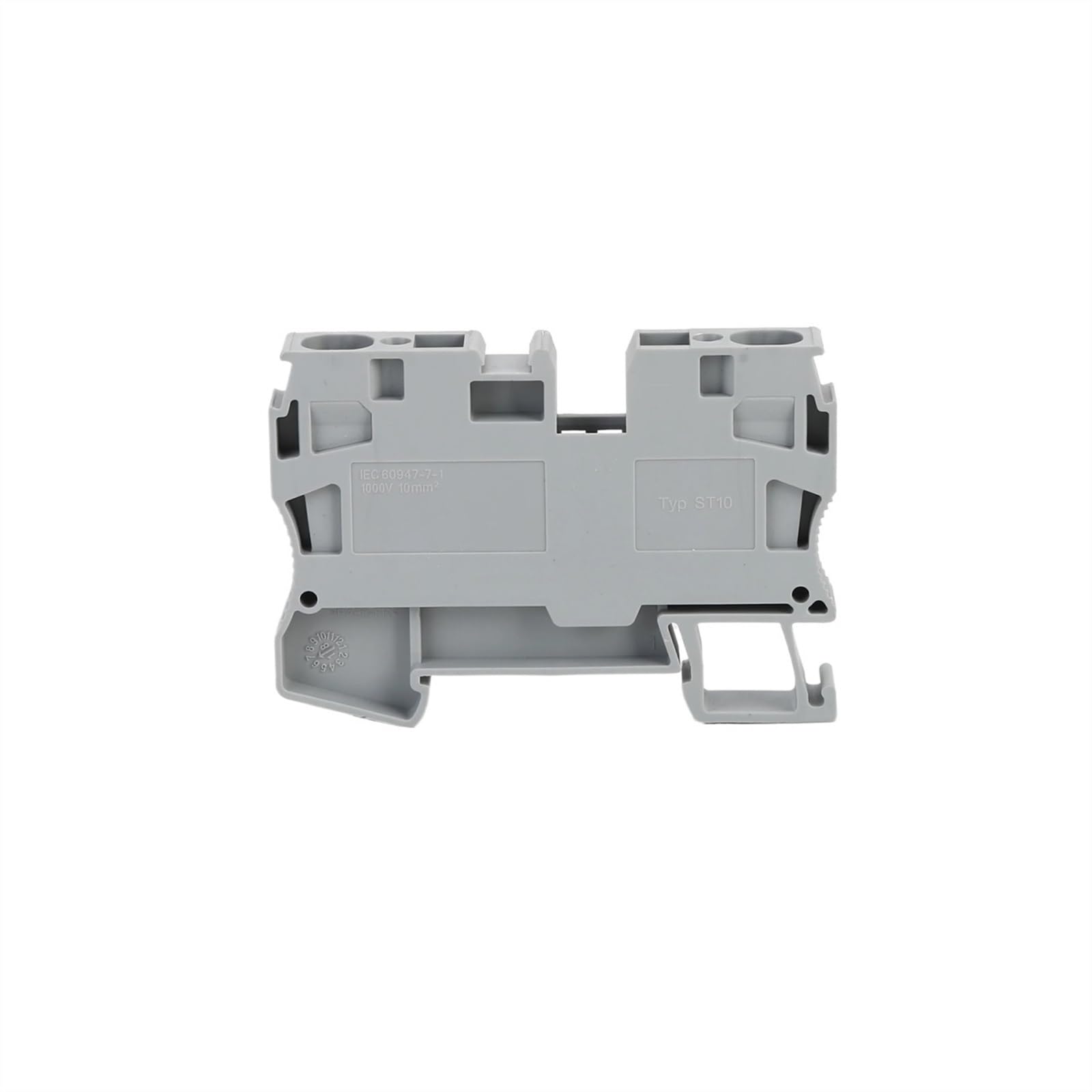 10 Pz ST10 Filo Connettore Elettrico Connessione a molla Connessione Passante Cablaggio Tirare ST 10 Morsettiera su guida Din(GREY)