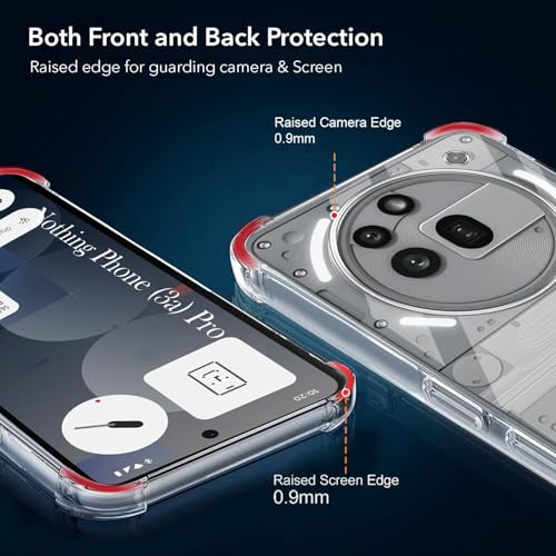 Image of Jkobi Shockproof Crystal-Clear Back Cover for Nothing Phone 3A Pro 5G (Anti Yellow Case | Drop & Camera Protection | Hard Polycarbonate)