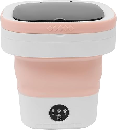 Miniatura 1 de Lavadora portátil de 12 l, mini lavadora, plegable de gran capacidad, diseño de rueda de lavado de manos simuladofunción de luz azul para limpieza