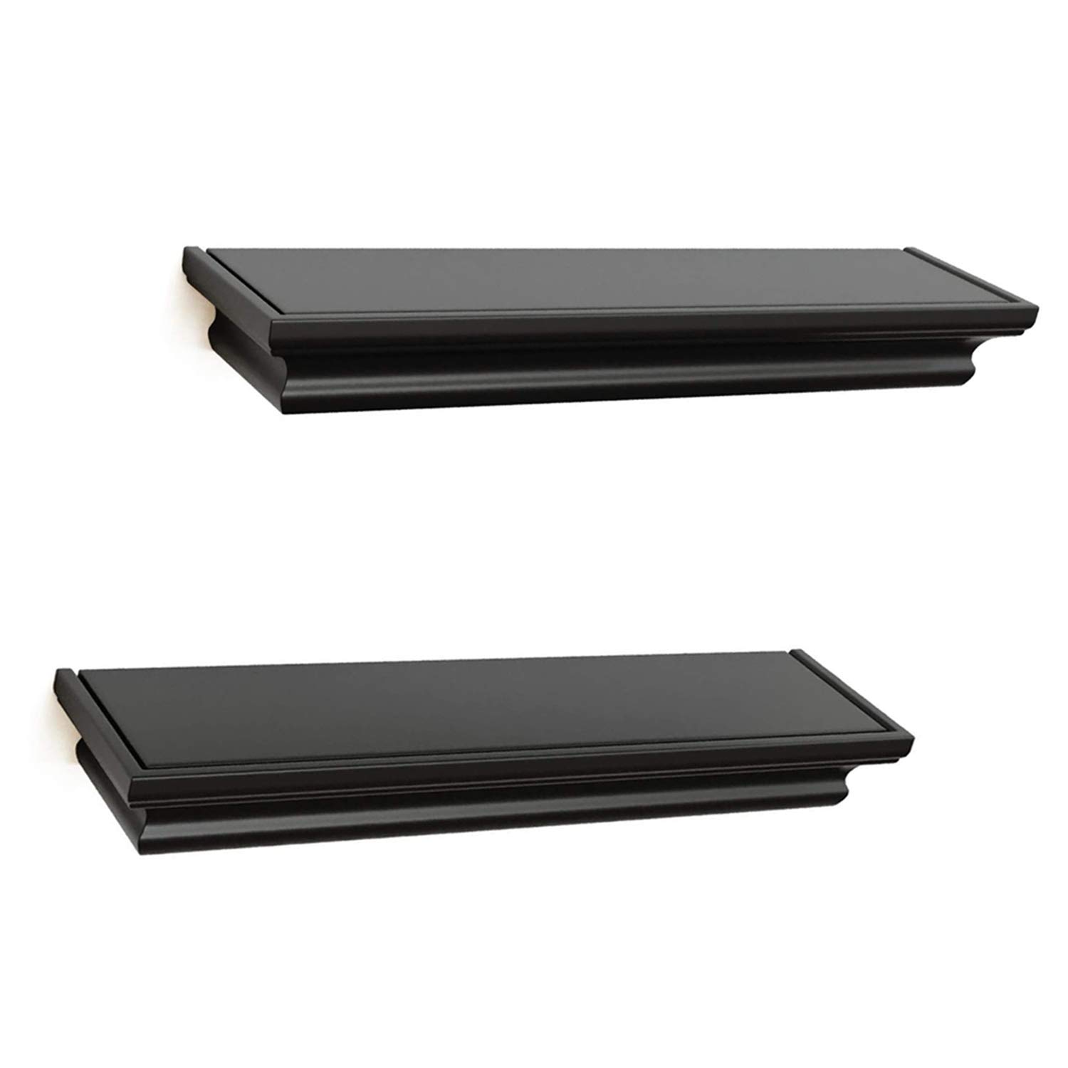 Buy BIROLA Black Floating Shelves,Crown Molding Mantle Shelf of Molding